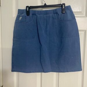 Quacker Factory Dream Jeannes Soft Denim Skort Size Large